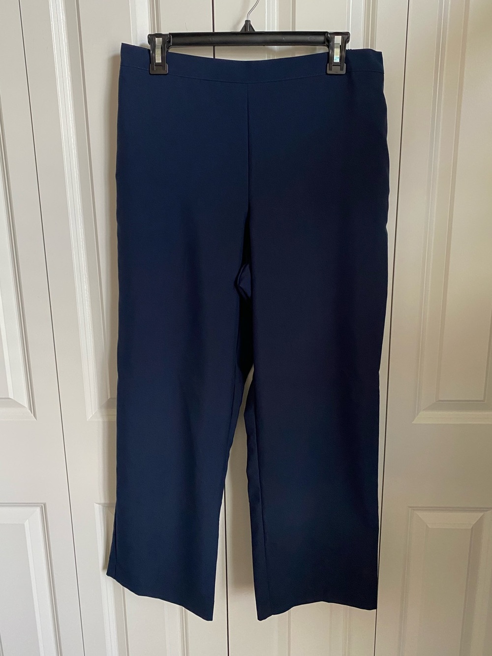 Alfred Dunner Navy Wide-Leg Pants Elastic Waistband